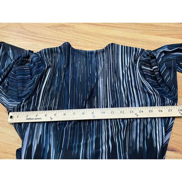 BCBGmaxazria Adele Women's Dress Wrap Stretch Lightweight L Black Floral - Picture 9 of 9